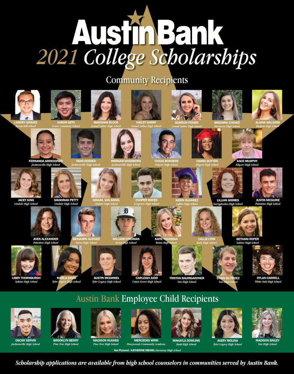 image of 2020 college scholarship winners